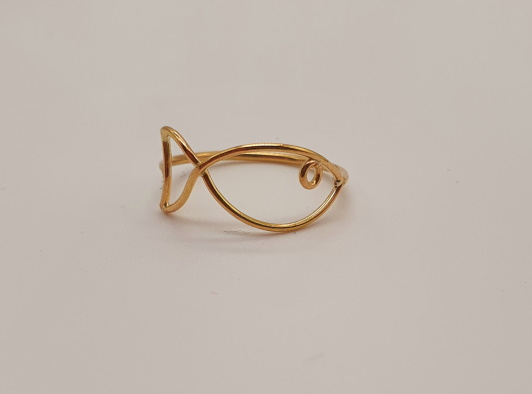 Bague fil Poisson en Or