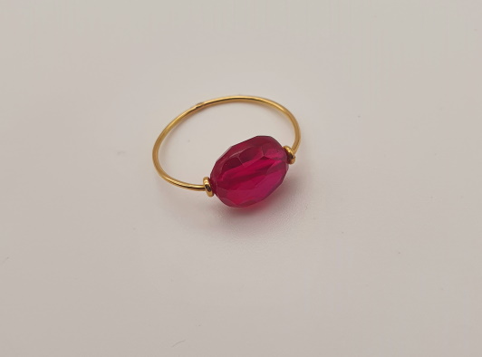 Bague Corindon rouge