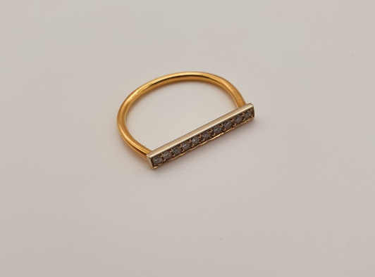 Bague baguette diamants