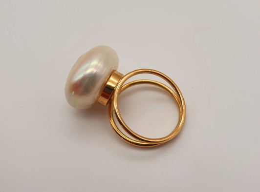 Bague perle de Chine