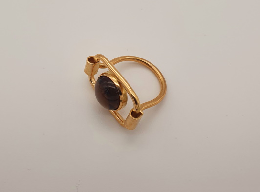 Bague Boucle Or & Quartz